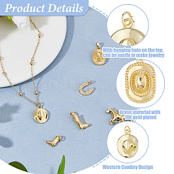 6шт 6 стиля латунные подвески&nbsp;KK-HS0015-72