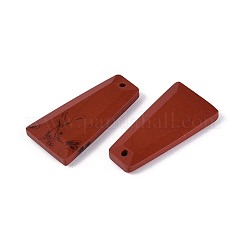 天然石レッドジャスパーペンダント  ファセット台形チャーム  24.5~25.5x12.5~13.5x3.5~4.5mm  穴：1~1.2mm&nbsp;G-Q601-10D