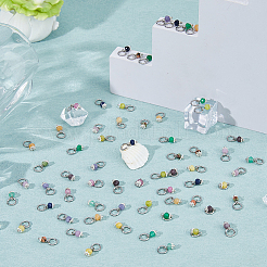 120 Stück 12 Farben gefärbte natürliche malaysische Jade facettierte Rondell Charms&nbsp;PALLOY-FH00080