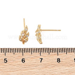 Messing-Mikro pflastern Zirkonia Bolzenohrringe&nbsp;XGRQ4N841-719G
