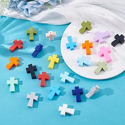 30 шт. 15 вида перекрестных бусин из пищевого экологически чистого силикона&nbsp;SIL-ME0001-11