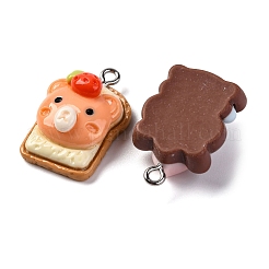 Подвески из непрозрачной смолы с изображением медведя CRES-M038-10