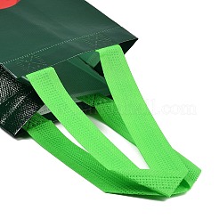 Рождественские нетканые многоразовые складные подарочные пакеты для бутылок вина с ручкой ABAG-C012-03