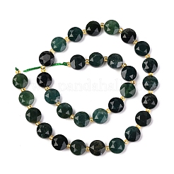 Природные моховой агат бисер нитей G-C116-A92-01