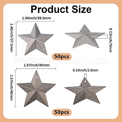100 pz 2 stili di pendenti in ferro e decorazioni espositive&nbsp;AJEW-GF0012-15B
