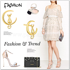 925 серебряная серьга-гвоздик с изображением котенка JE395D