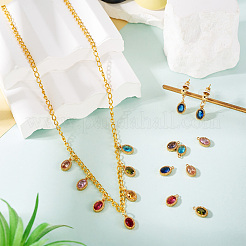 20 шт. 10-х цветные подвески из нержавеющей стали 304 с микропаве из кубического циркония STAS-TA0002-92