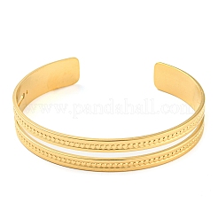 Браслеты-манжеты открытого типа из нержавеющей стали 304&nbsp;BJEW-K230-01G-01