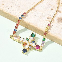 Латунь микро проложить кубический цирконий слайдер браслеты BJEW-M053-01G