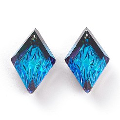 Подвески из тисненого стекла со стразами GLAA-J101-04B-001BB