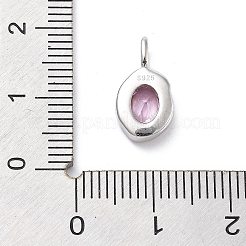 925 овальная подвеска из стерлингового серебра с кубическим цирконием STER-S006-01S-J