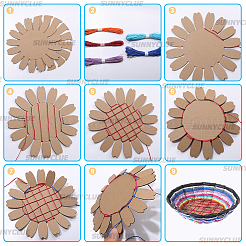 4 Satz DIY-Blumenkorb aus Papierkarten&nbsp;DIY-SC0032-34