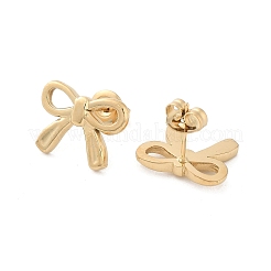 Pendientes de botón de acero inoxidable 304&nbsp;X-EJEW-H115-09G