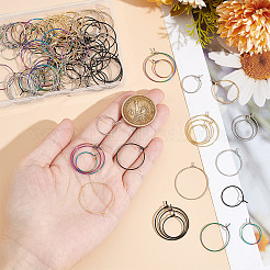 120 шт. 12 стиля фурнитуры для сережек-колец из хирургической нержавеющей стали 316&nbsp;STAS-UN0053-46