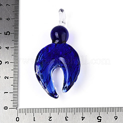 Handgefertigte Silberfolie lampwork großen Anhänger&nbsp;FOIL-N031-01C
