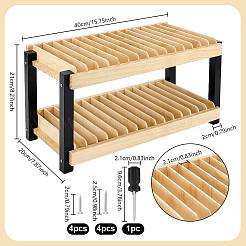 Legno di pino con portacellulare in ferro&nbsp;ODIS-WH0038-317