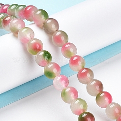 Perles de jade blanches naturelles teintes rondelles facettées&nbsp;G-D073-01C