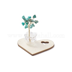 Copeaux de turquoise synthétique décorations arbre de vie&nbsp;AJEW-JD00014-06