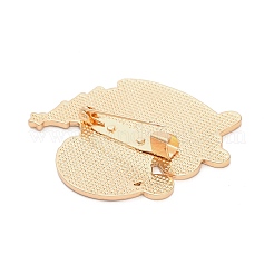 Санта-Клаус с елкой и эмалированными булавками в виде пряничного человечка&nbsp;JEWB-H033-07A-KCG