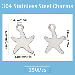 150 шт. подвески из нержавеющей стали 304&nbsp;STAS-SC0008-64