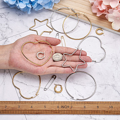 201 комплект серег-колец из нержавеющей стали EJEW-PJ0001-02