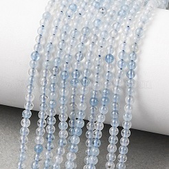 Natürliche Aquamarin Perlen Stränge&nbsp;G-H358-A11-3mm-01