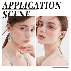 12 шт. латунная фурнитура для сережек-гвоздиков в форме листа KK-BBC0011-57