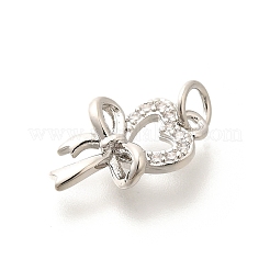 Латунные микропаве прозрачные подвески с фианитом KK-L225-031P