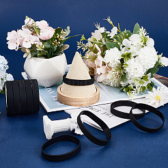 Плоский простой браслет из силиконового шнура для мужчин и женщин&nbsp;BJEW-WH0016-32I