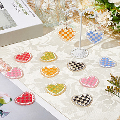 12шт 6 цвета прозрачные акриловые подвески OACR-SC0002-21