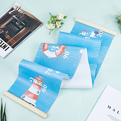 Съемная таблица роста на тему океана для детей AJEW-WH0165-69A