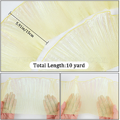 10 ярд ленты цвета русалки из полиэстера со складками и кружевной отделкой DIY-WH0419-44A