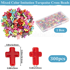 300 шт. непрозрачные акриловые бусины с эффектом кракле OACR-SP0001-06