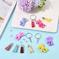 Наборы для изготовления брелока-подвески в виде медведя из акрила своими руками&nbsp;DIY-YW0013-17