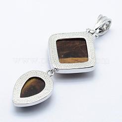 Естественно тигровый глаз большие кулоны G-L468-07