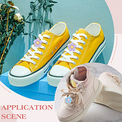 48 шт. 8-цветные пластиковые и смоляные пряжки для обуви&nbsp;HJEW-ME00037