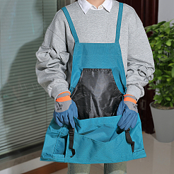 Sets aus Oxford-Stoffschürze für die Gartenarbeit im Freien und Sicherheitshandschuhen aus Nylon&nbsp;AJEW-GF0010-19B