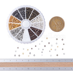 Зажимные бусины из латуни KK-YW0001-17