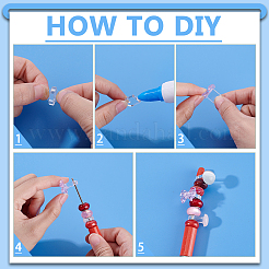 100 шт. прозрачные акриловые подвески-полукруги для ручки своими руками&nbsp;OACR-GA0001-29