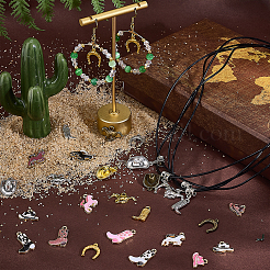 120 шт. 24 стиля подвески из сплава и эмали в стиле ковбоев на западе FIND-PH0027-75