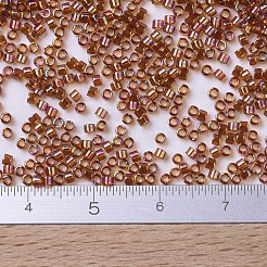 MIYUKIデリカビーズ  シリンダー  日本製シードビーズ  11/0  （db0170)トランスペアレントトパーズab  1.3x1.6mm  穴：0.8mm  約2000PCS /ボトル  10 G /ボトル&nbsp;SEED-JP0008-DB0170