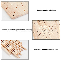 Quadratisches Häkelblockierbrett aus Holz&nbsp;DIY-CA0005-27B