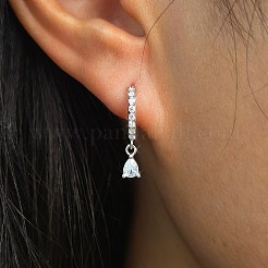 925 серьги-кольца из стерлингового серебра с микропаве из кубических цирконий геометрической формы в форме слезы&nbsp;JL9080-2