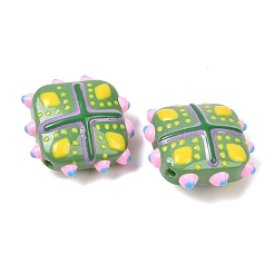 Стеклянные бусины из искусственного нефрита GLAA-L051-03F