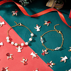 60шт 2 цвета сплава эмалевые подвески&nbsp;ENAM-DC0001-08