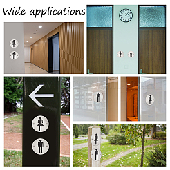 2 комплект из 2-х табличек для туалета из нержавеющей стали 201 DIY-UN0001-87