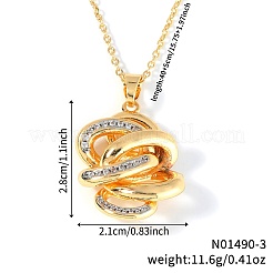 Геометрические латунные ожерелья с полыми подвесками из прозрачных кубических цирконий на день святого валентина&nbsp;SO4110-2