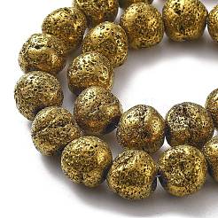 Гальванические бусины из натуральной лавы G-A251-D01-01C