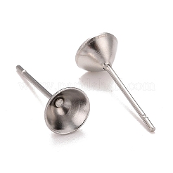 Supports de boucles d'oreilles à tige en acier inoxydable 304 anti-ternissement&nbsp;LS-STAS-L238-082E-P