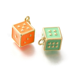 Подвески из латуни с эмалью в стойку&nbsp;KK-M296-04G